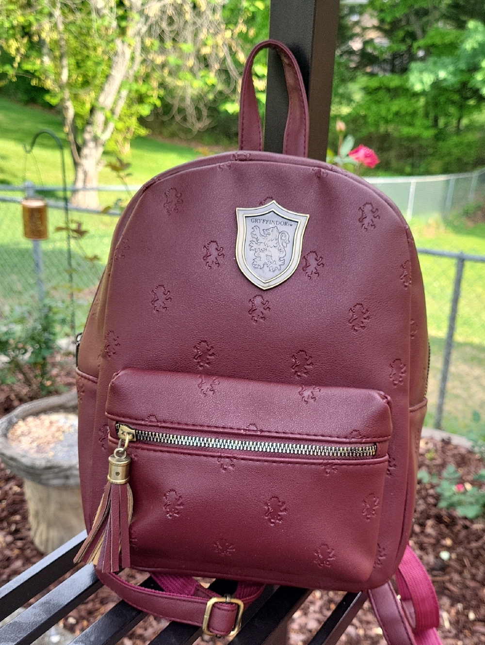 Harry Potter Embossed Burgundy Mini Backpack